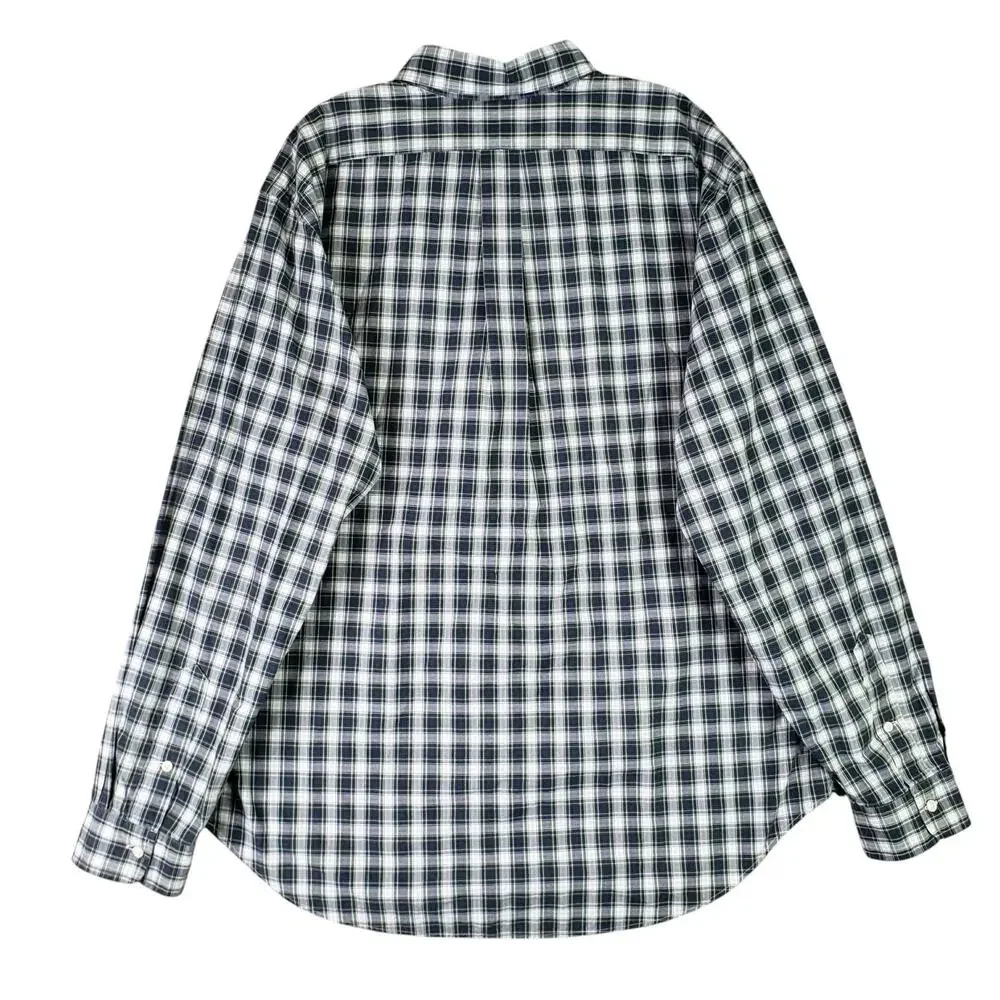 Polo Ralph Lauren Oxford Shirt Men’s Size XL Blue Green Plaid Button Down